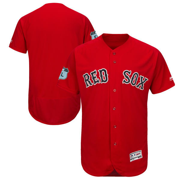 2017 MLB Boston Red Sox Blank Red Jerseys